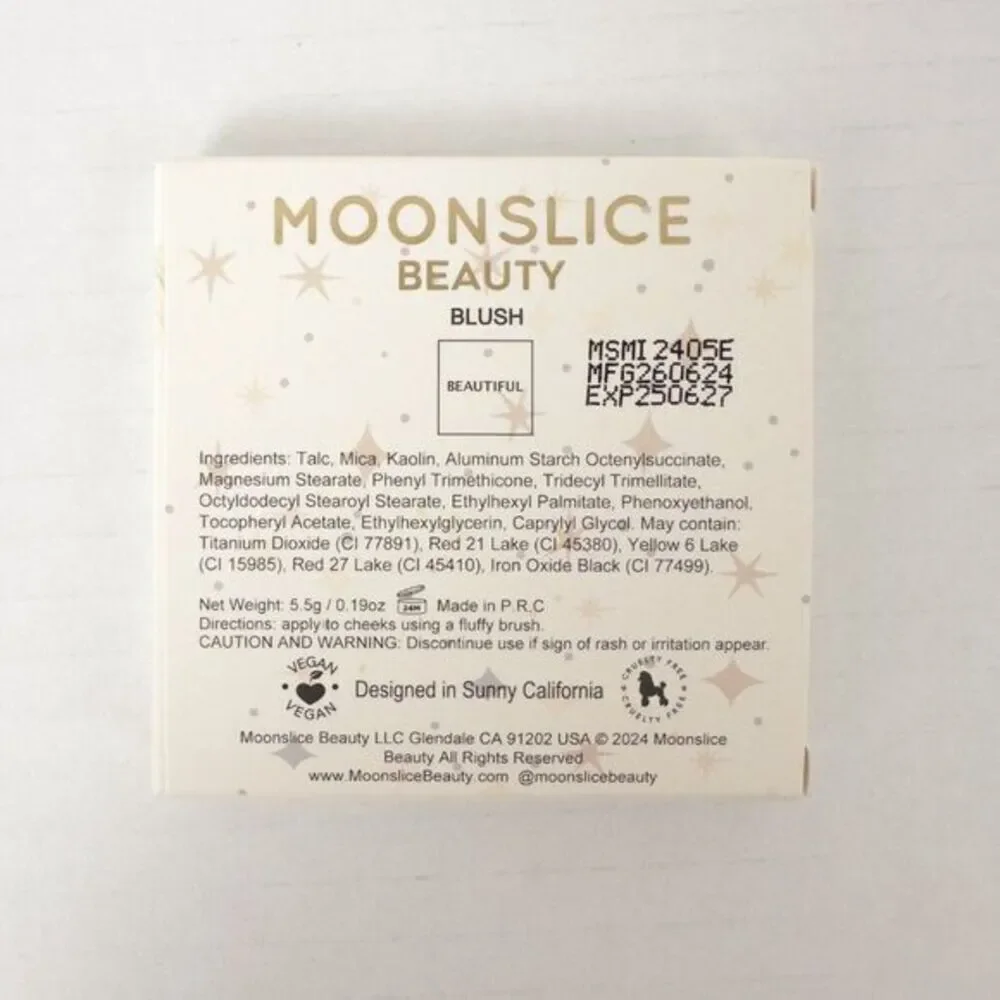 5/$20 Moonslice‎ Beauty Pressed Blush in Beautiful 5.5g / 0.19 oz NIB